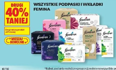 Wszystkie podpaski i wkładki Femina