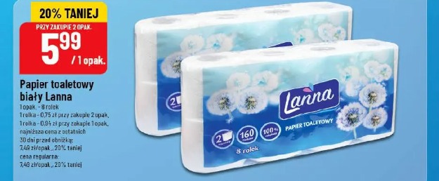 Lanna papier toaletowy biały