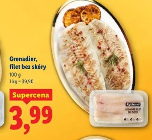 Grenadier, filet bez skóry