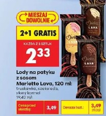 Lody na patyku z sosem Marletto Lava