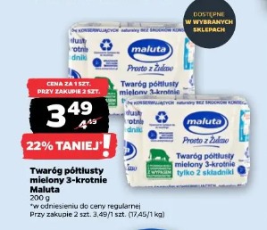 Twaróg półtłusty mielony 3-krotnie Maluta