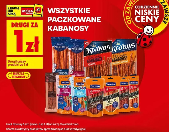 Wszystkie paczkowane kabanosy