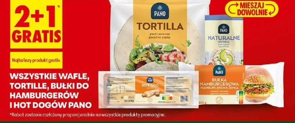 Wszystkie wafle, tortille, bułki do hamburgerów i hot dogów Pano