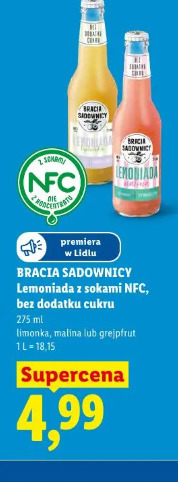Bracia Sadownicy Lemoniada z sokami NFC, bez dodatku cukru