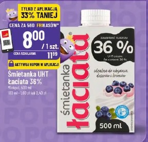 Śmietanka UHT Łaciata 36% Mlekpol