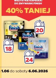 Wszystkie kapsułki do zmywarki Finish 40% taniej