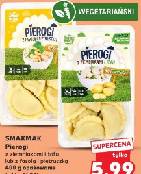 Smakmak Pierogi z ziemniakami i tofu lub z fasolą i pietruszką