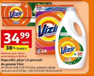 Kapsułki, płyn lub proszek do prania Vizir