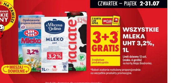 Wszystkie mleka UHT 3,2%, 1l