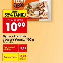 Gyros z kurczaka z sosem Yeemy