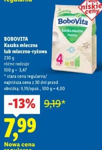 Bobovita Kaszka mleczna lub mleczno-ryżowa