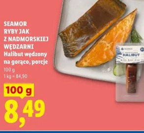 Seamor Ryby Jak Z Nadmorskiej Wędzarni Halibut wędzony na gorąco, porcje