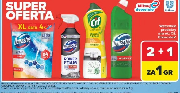 Wszystkie produkty marek Cif, Domestos
