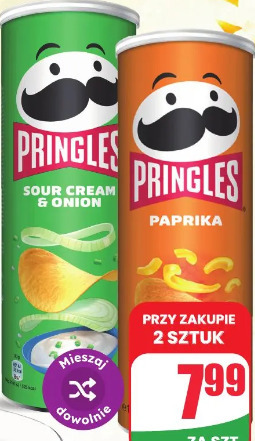 Chipsy Pringles sour cream & onion lub paprika