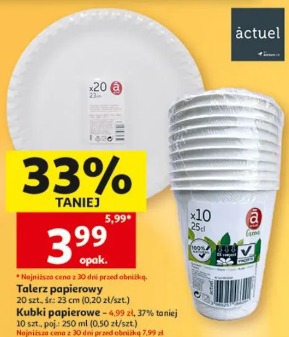Actuel talerz papierowy