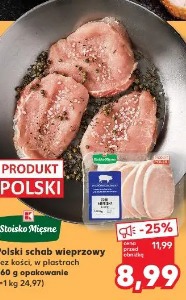 Polski schab wieprzowy bez kości, w plastrach