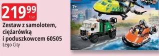 Zestaw z samolotem, ciężarówką i poduszkowcem 60505 Lego City