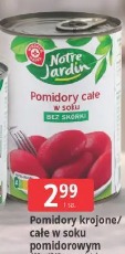 Pomidory całe w soku bez skórki Notre Jardin