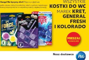 Wszystkie kostki do WC marek Kret, General Fresh i Kolorado