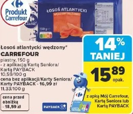 Łosoś atlantycki wędzony Carrefour