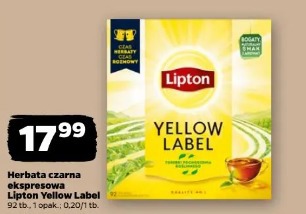 Herbata czarna ekspresowa Lipton Yellow Label
