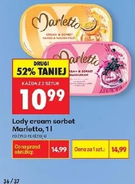 Lody cream sorbet Marletto