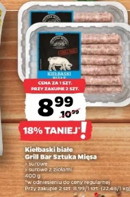 Kiełbaski białe Grill Bar Sztuka Mięsa