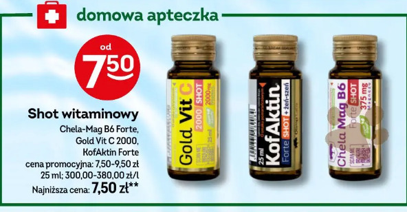 Shot witaminowy Chela-Mag B6 Forte, Gold Vit C 2000, KofAktin Forte
