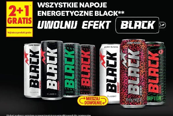 Wszystkie napoje energetyczne Black