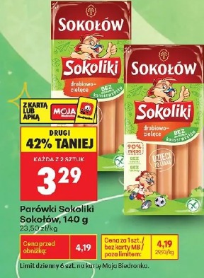 Sokołów Sokoliki parówki drobiowo-cielęce