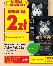 Karma dla psa Activ Pet, 2 kg z jagnięciną, z wołowiną, z drobiem