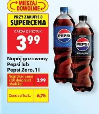 Napój gazowany Pepsi lub Pepsi Zero