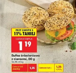 Bułka śniadaniowa z ziarnami