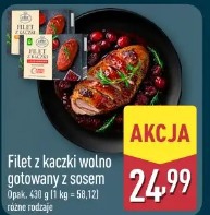 Filet z kaczki wolno gotowany z sosem
