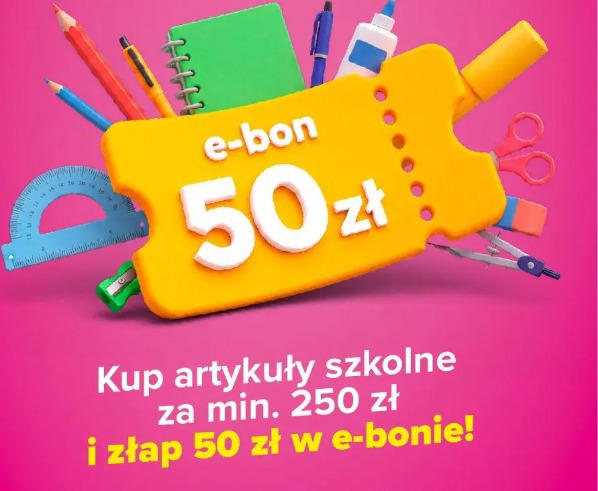 Wzorowa okazja e-bon 50 zł za artykuły szkolne