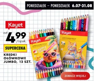 Kayet kredki ołówkowe jumbo, 12 szt.