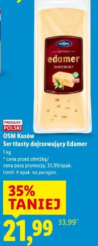 OSM Kosów Ser tłusty dojrzewający Edamer