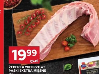 Żeberka wieprzowe paski ekstra mięsne