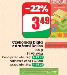 Czekolada biała z drażami Deliss