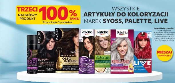 Wszystkie artykuły do koloryzacji marek Syoss, Palette, Live