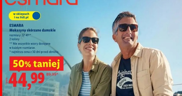 Esmara Mokasyny skórzane damskie