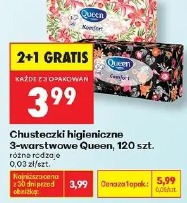 Chusteczki higieniczne 3-warstwowe Queen