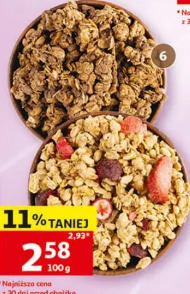 Granola czekoladowa lub owocowa
