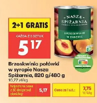 Brzoskwinia połówki w syropie Nasza Spiżarnia
