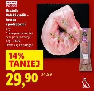 Rzeźnik Polski królik – tuszka z podrobami