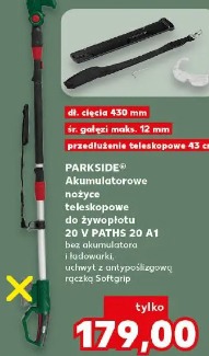 Parkside akumulatorowe nożyce teleskopowe do żywopłotu