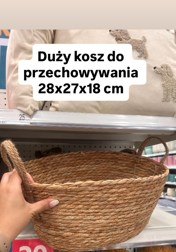 Duży kosz do przechowywania 28x27x18 cm