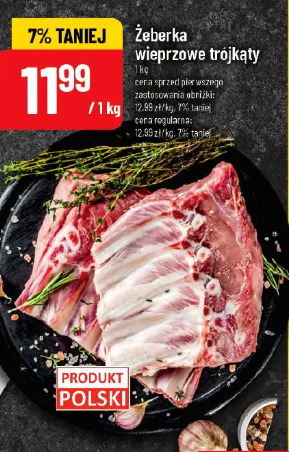 Żeberka wieprzowe trójkąty