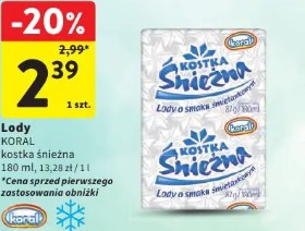 Lody Koral kostka śnieżna