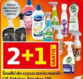 Środki do czyszczenia marek: Cif, Sidolux, Frischer, OH lub Frosch